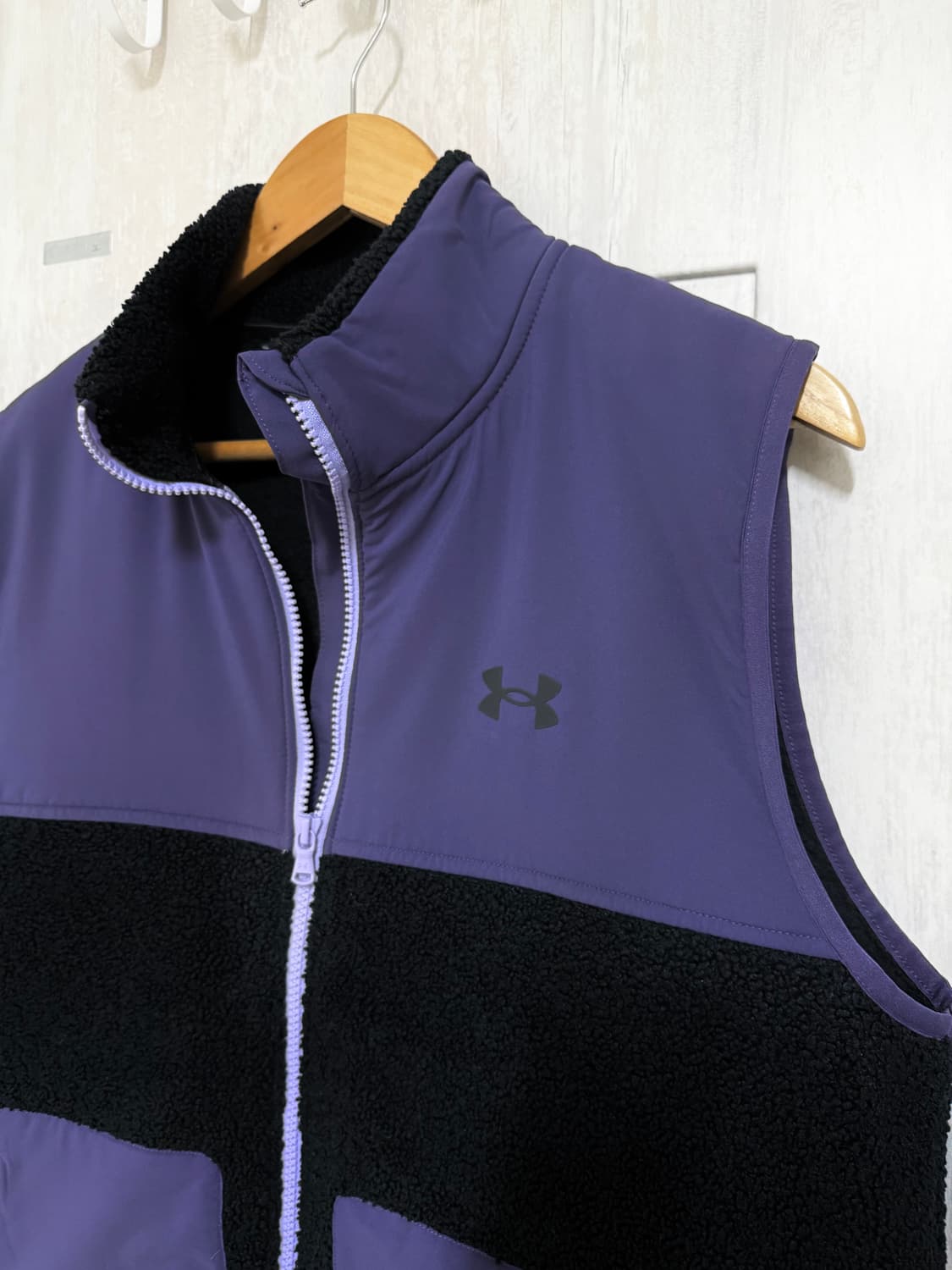 남성 XL / 언더아머 후리스 조끼 베스트 퍼플 상품이미지3