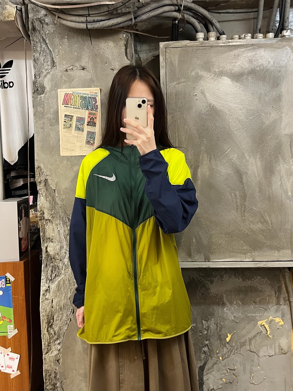 나이키 배색 바람막이 그린 2XL #csz787 상품이미지2