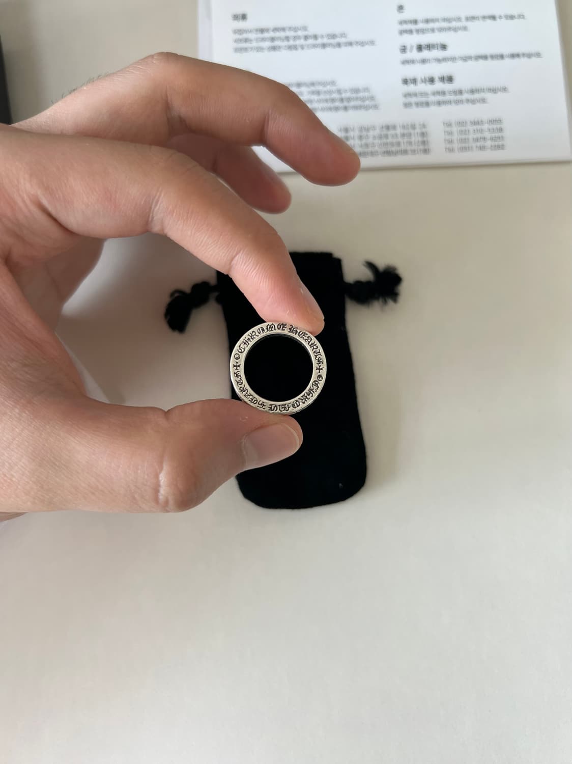 크롬하츠 퍽유링 3mm Us 5.5 상품이미지2