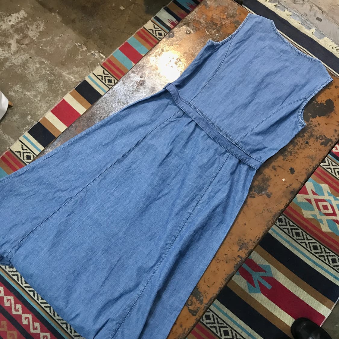 빈티지 다크 중청 풀버튼 슬리브리스 원피스 여성 55  상품이미지6