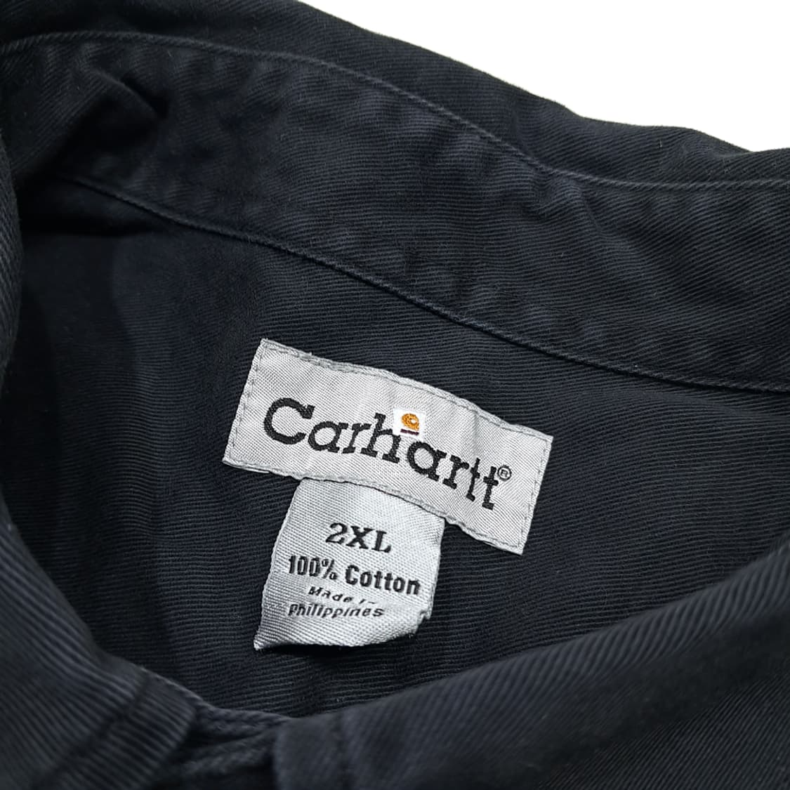 CL397 2XL 칼하트 90s 코튼 버튼다운 블랙 셔츠 남방 상품이미지4