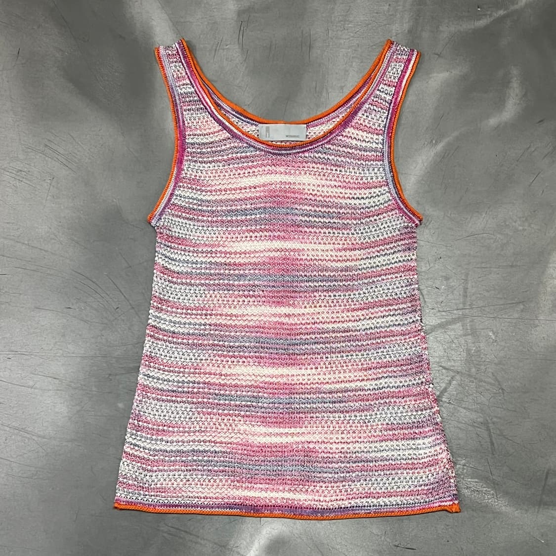  미쏘니 스트라이프 니트 슬리브리스 y16062 상품이미지1