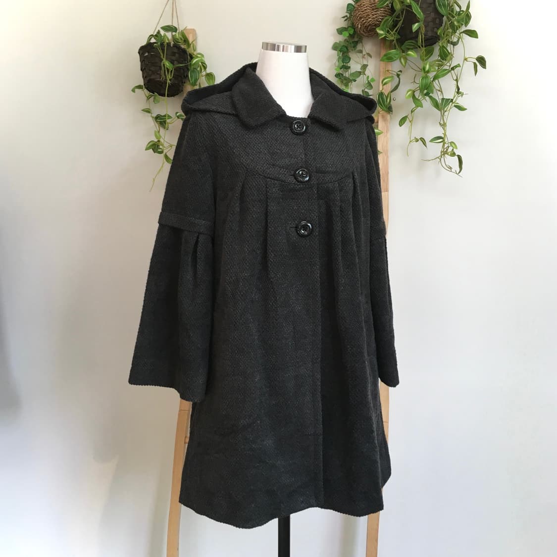 JPN/ 모리걸코트 차콜코트 케이프코트 천사핏코트 둥근카라코트 상품이미지1