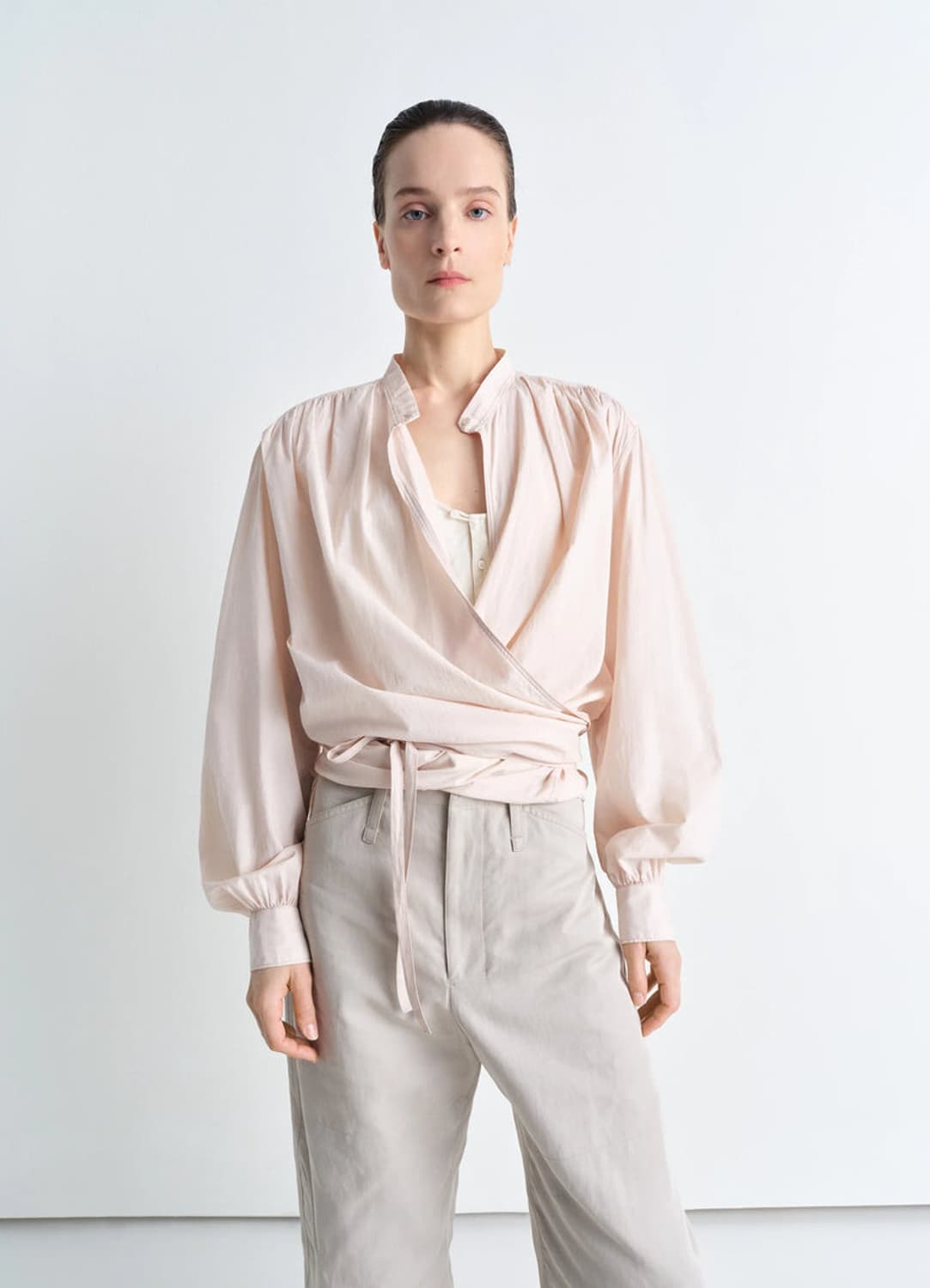 르메르 랩 블라우스 lemaire wrap blouse 36 상품이미지6