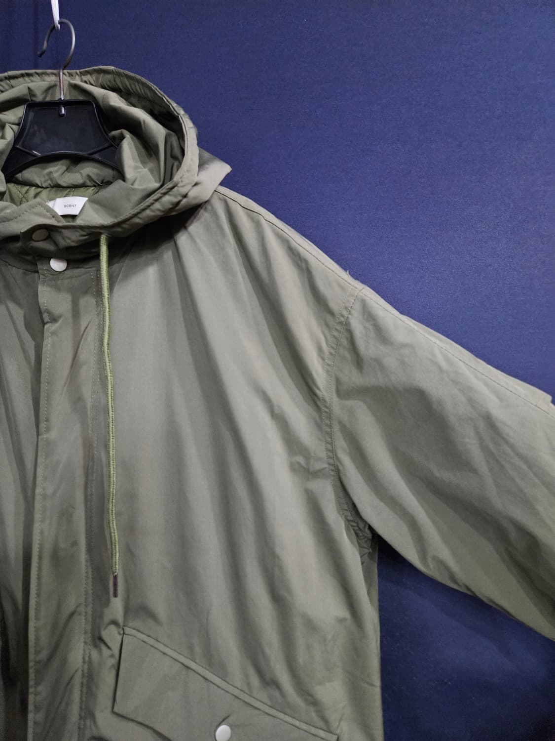 SCENT 카키컬러 남성 오버핏 100~105 롱 야상점퍼  상품이미지4