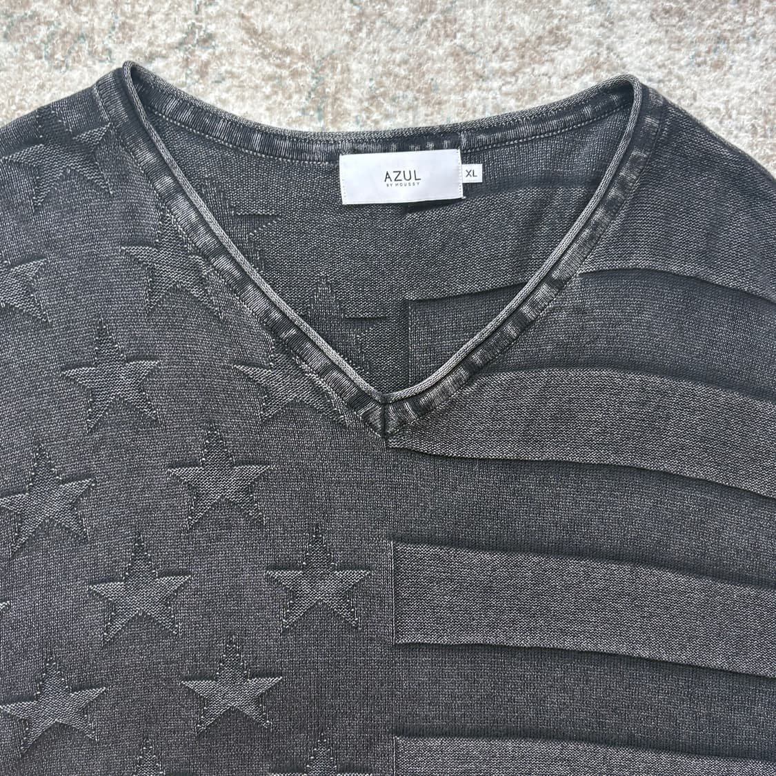 Washed US Flag Knit Tee 상품이미지3