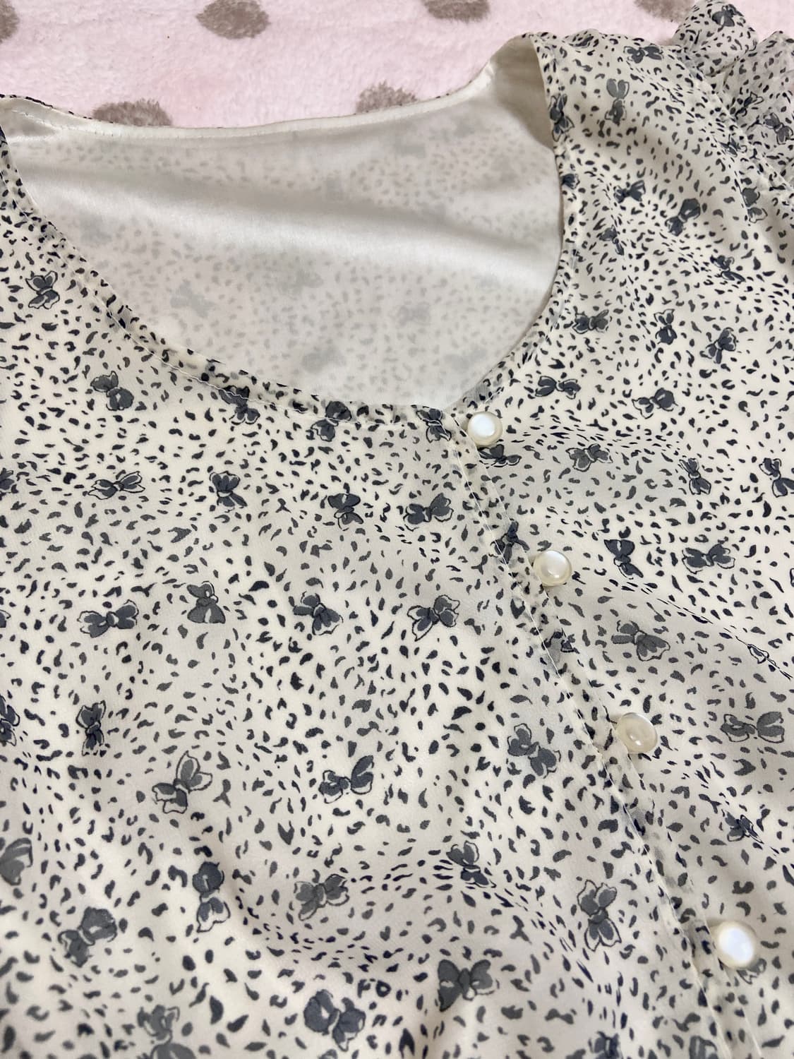 빈티지 패턴 미니 원피스 상품이미지2