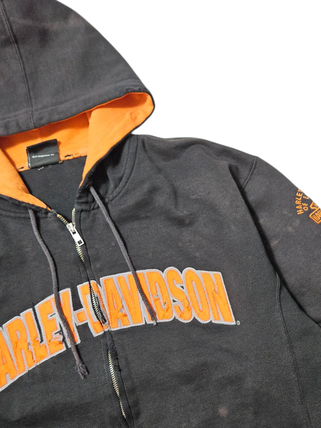 할리데이비슨 하드페이딩 데미지 후드집업 L 상품이미지3