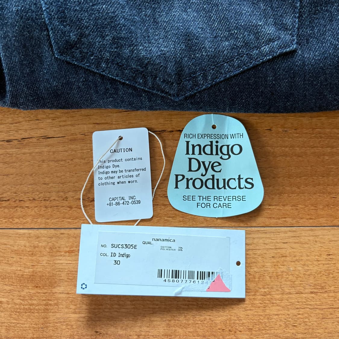[30] 나나미카 5포켓 스트레이트 데님 팬츠 인디고 상품이미지2