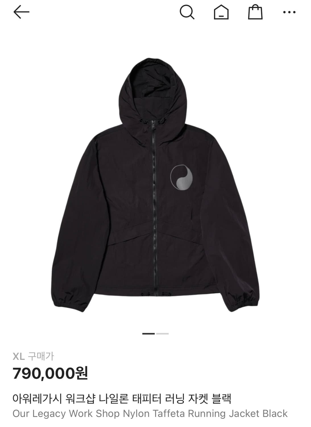 [XL]아워레가시 윈드브레이커 블랙 상품이미지4