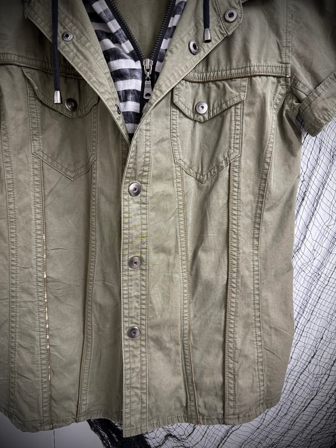 Semantic design hoddie layered shirts 상품이미지3