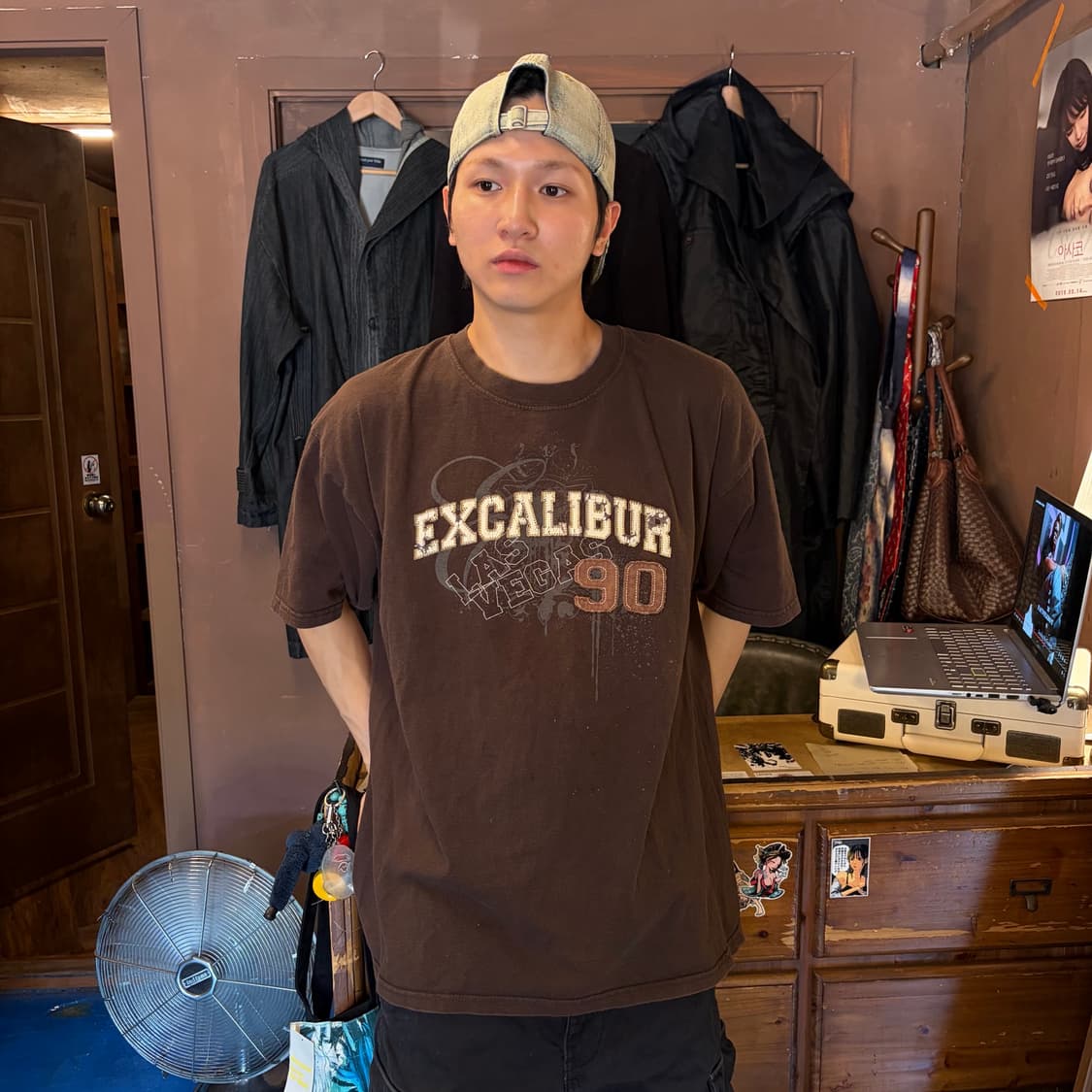 EXCALIBUR HOTEL 브라운 빈티지 티셔츠 상품이미지5
