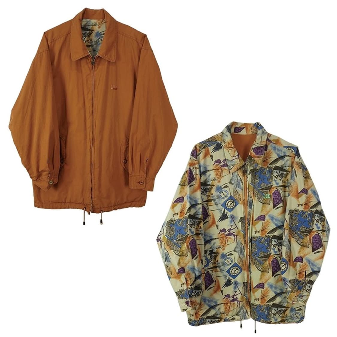 [리] 90'S 빈티지 리버시블 양면 에스닉 패턴 자켓 M18632 상품이미지2