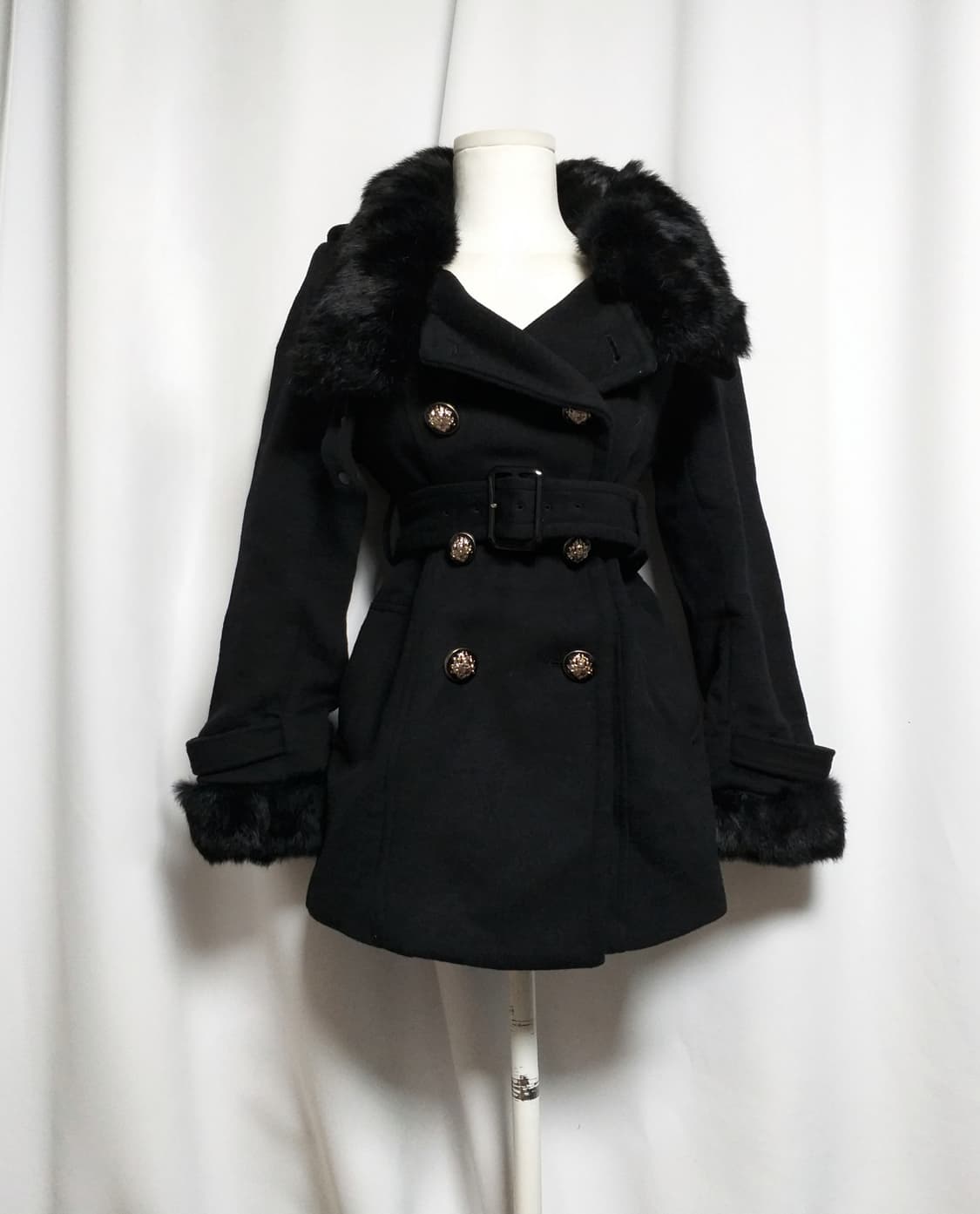 빈티지 퍼코트 대장 y2k자켓 그런지 핀터깔 오네갸루 긱시크 고스펑크 상품이미지1