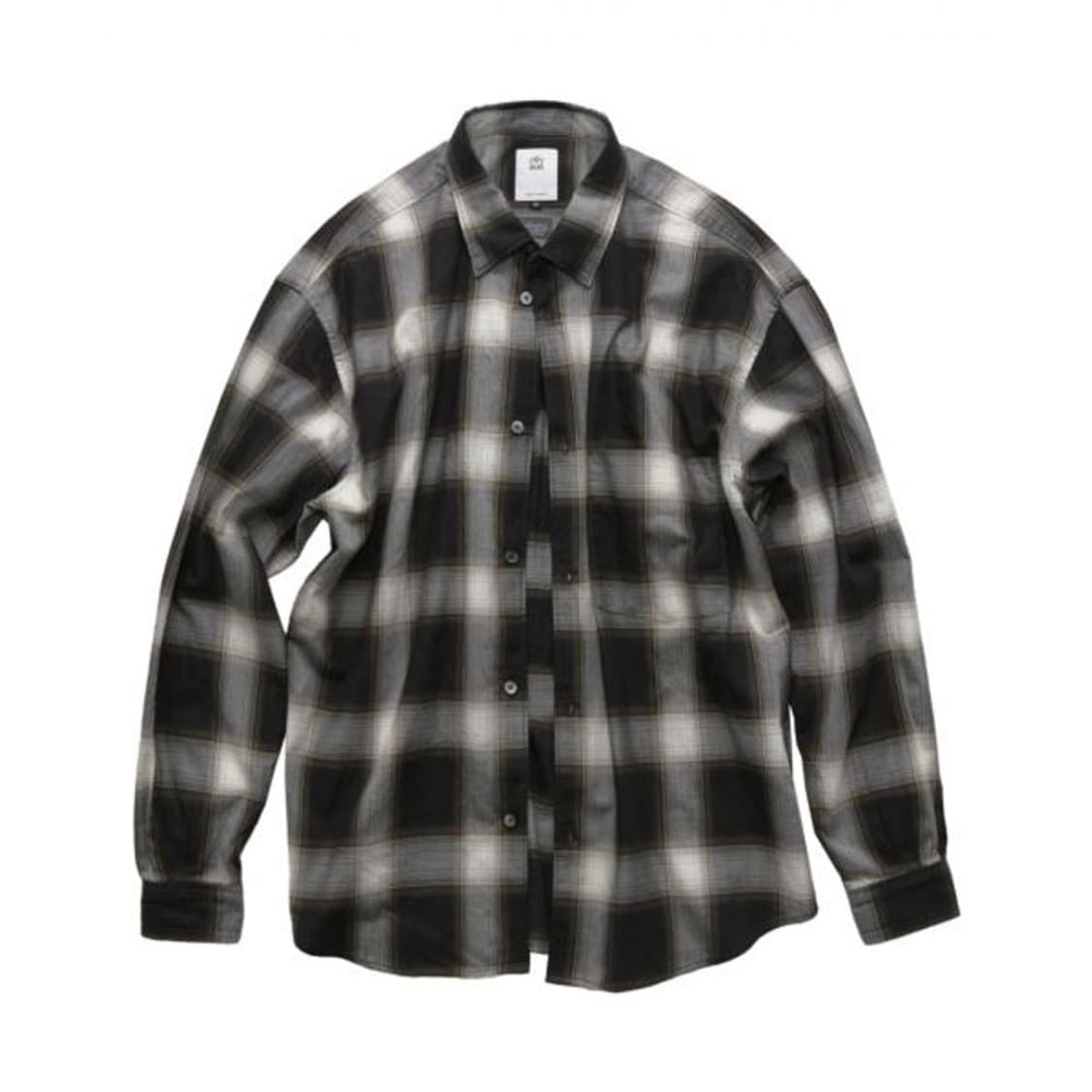 [4] 폴리테루 루즈드 체크 셔츠_워시드 브라운 상품이미지1