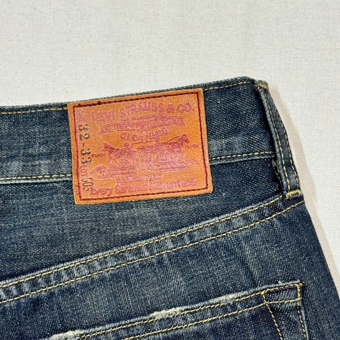 32inch) 리바이스 일본판 503 스트레이트 핏 데님 청바지 상품이미지3