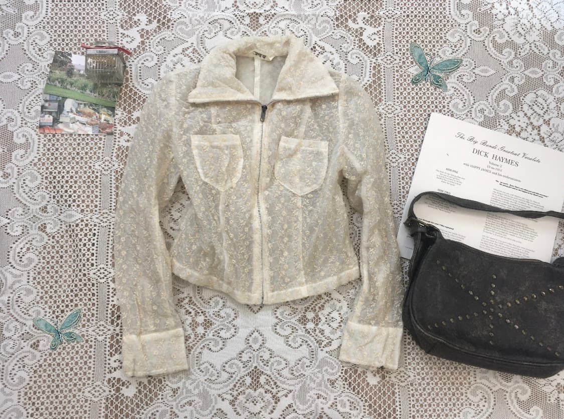 jpn vintage 아이보리 레이스 자켓 상품이미지1