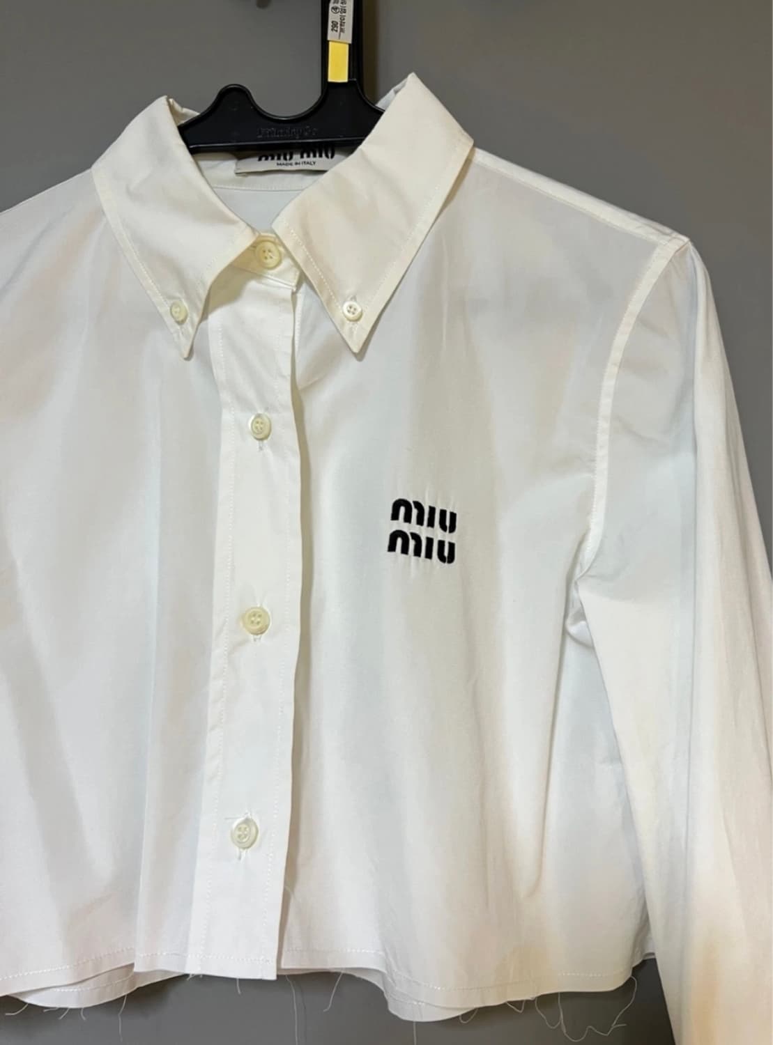 미우미우 miumiu 포플린 크롭 셔츠 36 (쇼핑백포함) 상품이미지3
