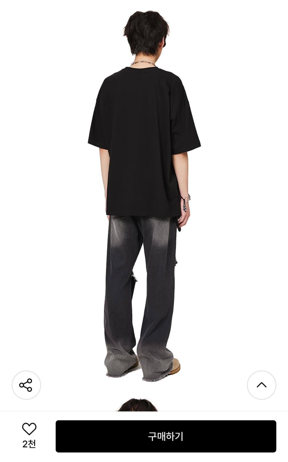 플레이버리즘 그런지 디스트로이드 워시드 데님 팬츠 (TP0041) 상품이미지4