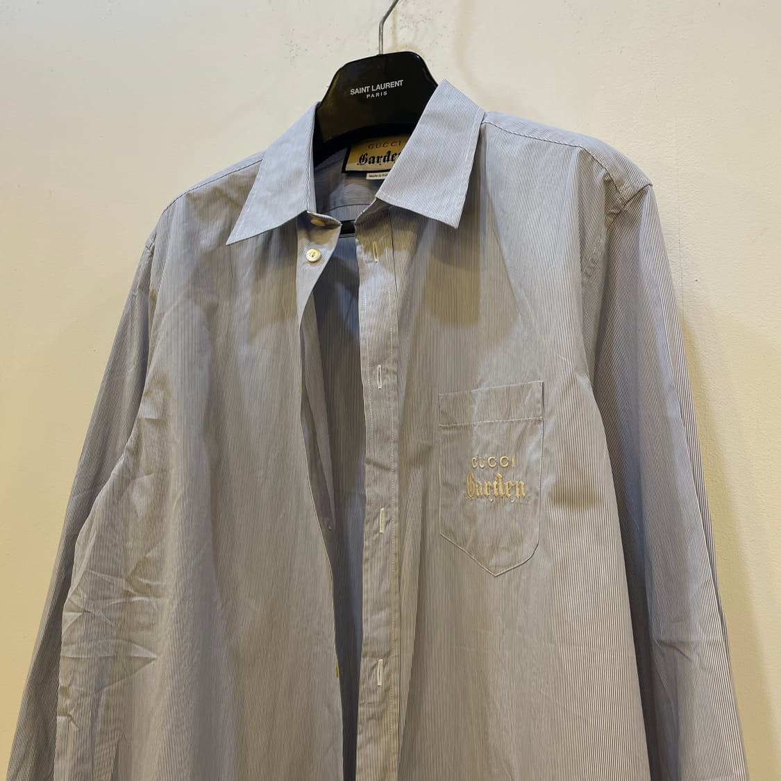 구찌 스트라이프 가든 로고 포켓 셔츠 상품이미지3