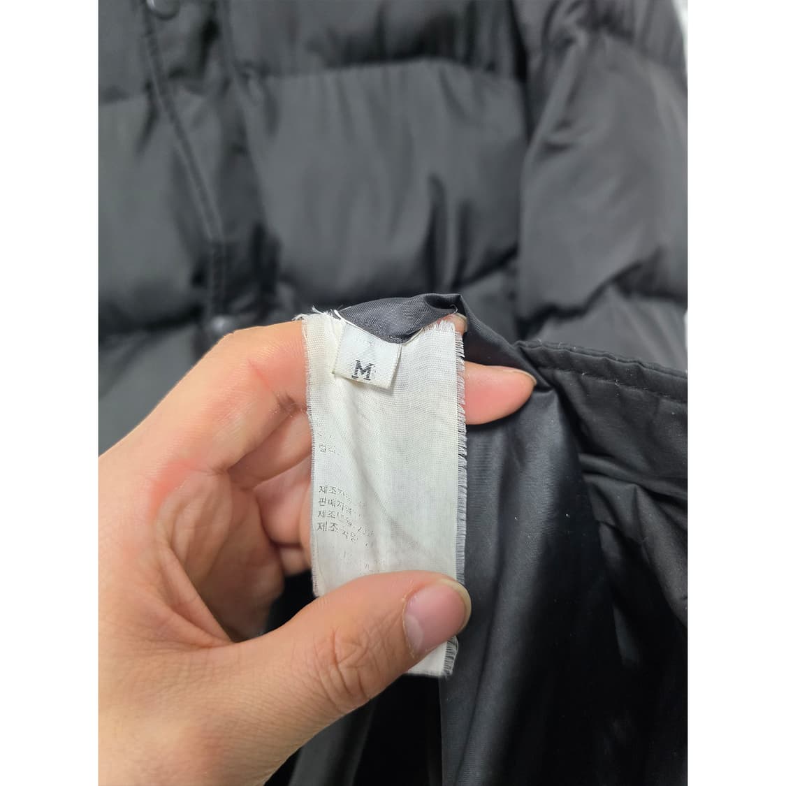 택포) 데상트 블랙 롱패딩 M 상품이미지3