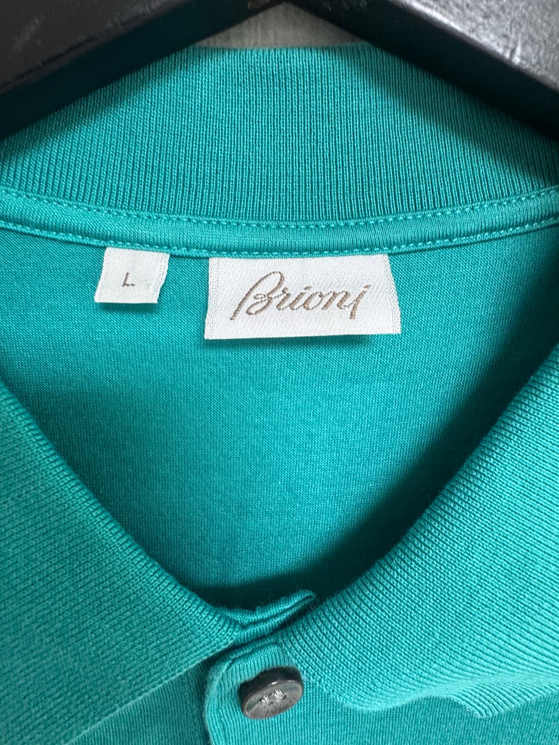 [L] 브리오니(Brioni) 시그니처 자수 로고 머서라이즈드 코튼 폴로 상품이미지2