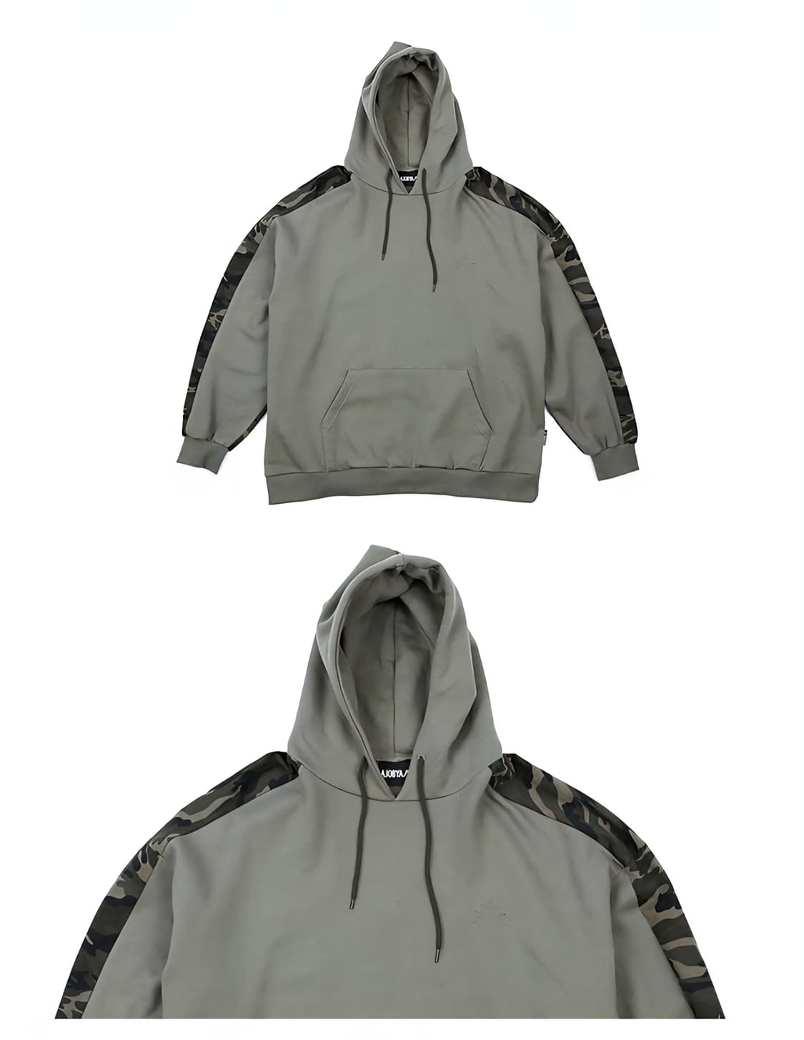 Ajobyajo Over Twofold Camo Hood (Khaki) 상품이미지1