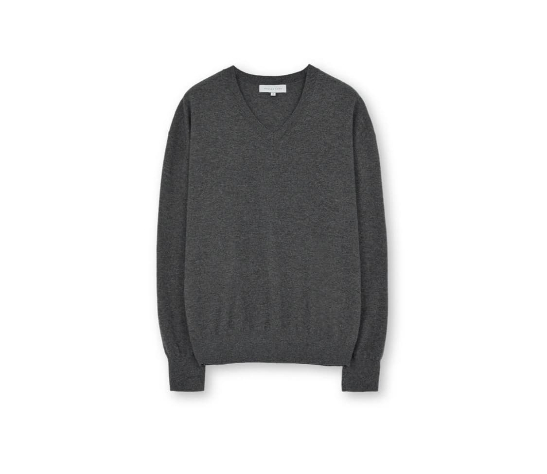 브라운야드 엑스트라 수퍼 파인 브이넥 니트 차콜 / 4 상품이미지2