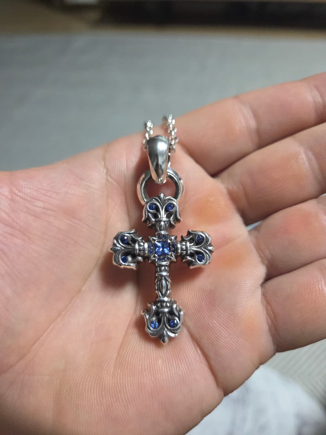 크롬하츠필리그리사파이어정품펜던트 상품이미지3