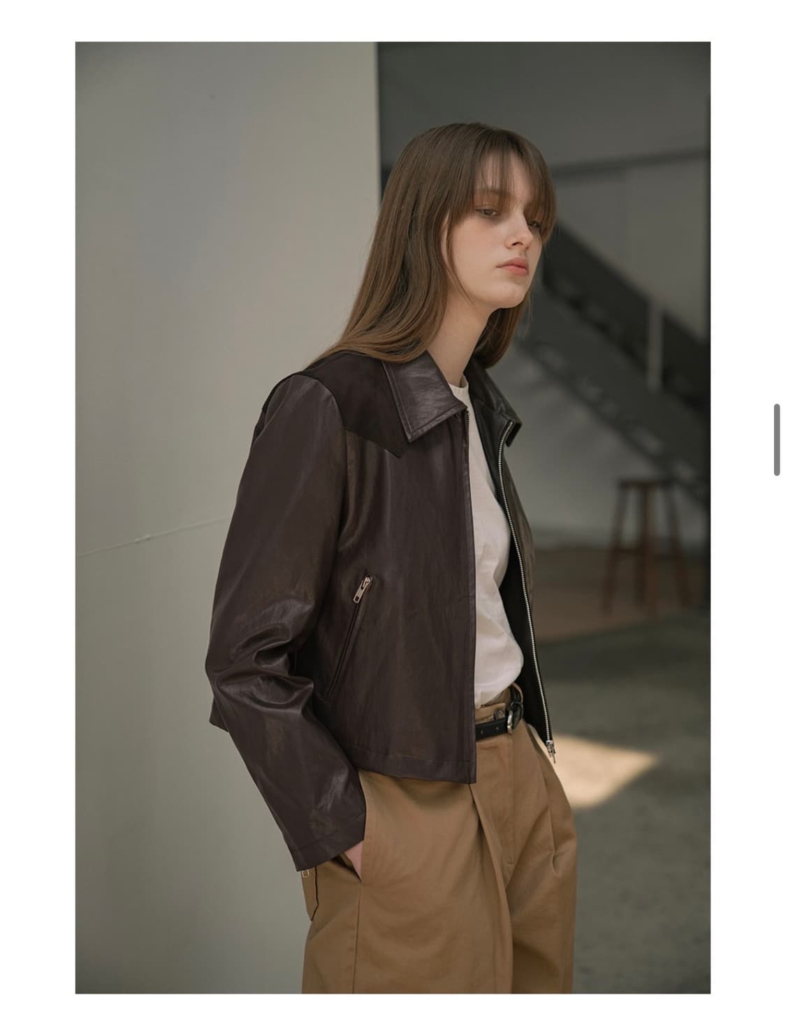 시야쥬 레더가죽자켓 상품이미지1