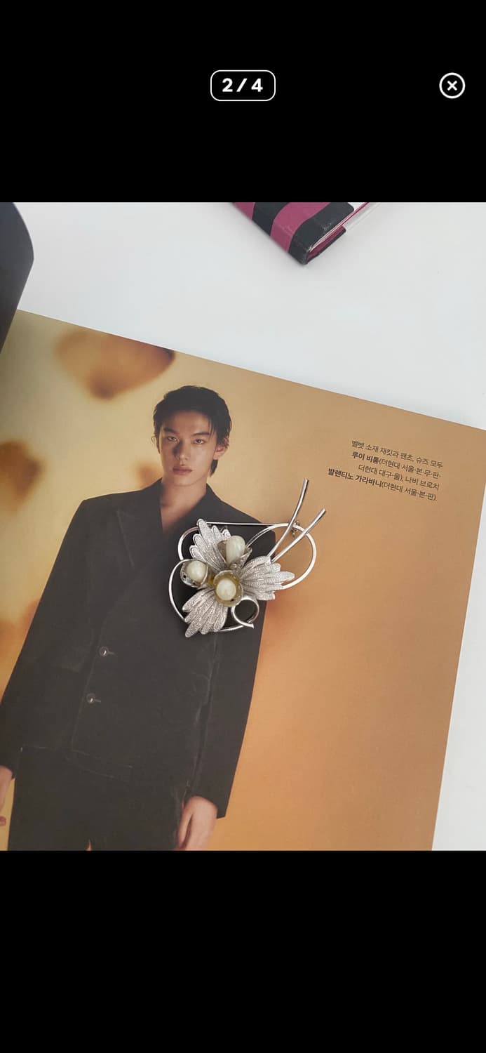 일본 수입 실버톤 브로치 상품이미지2