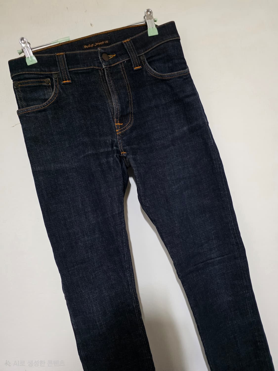 누디진 딥블루  워싱데님 팬츠w30 L32 100%오가닉코튼 상품이미지4