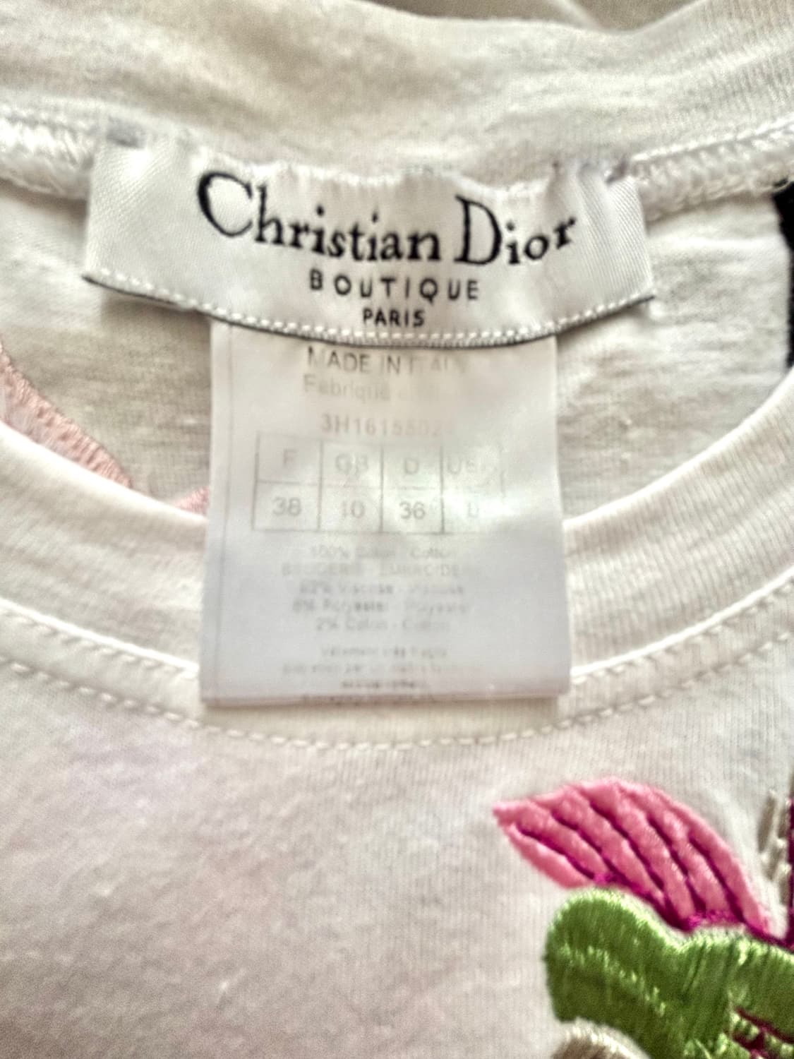 03FW 크리스찬 디올 존 갈리아노 Adiorable 69 자수 티셔츠 상품이미지8