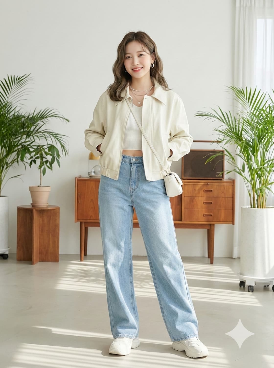 riette 리에뜨 크롭 레더 블루종 자켓 상품이미지1