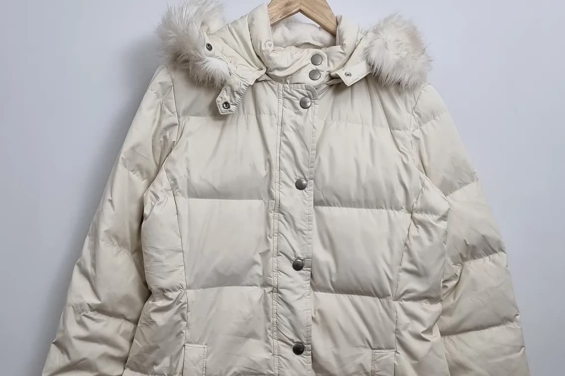 갭 여성 크림 후드 롱패딩  상품이미지3