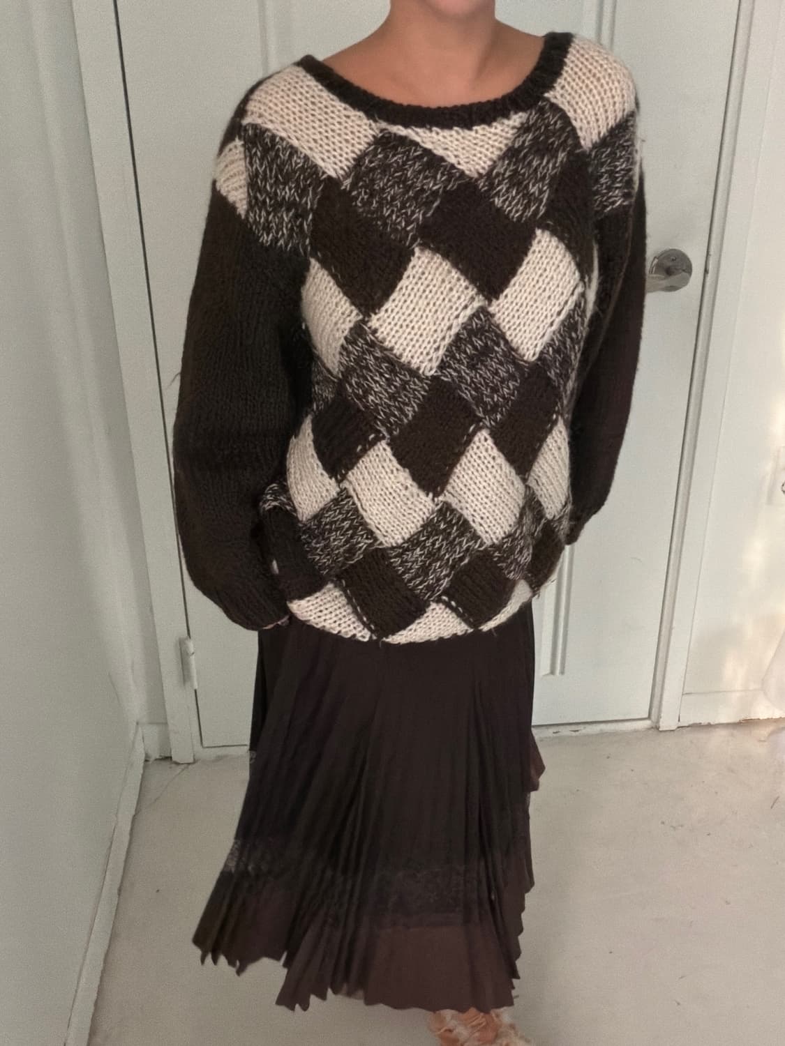 일본빈티지 브라운 스웨터 니트 상품이미지3