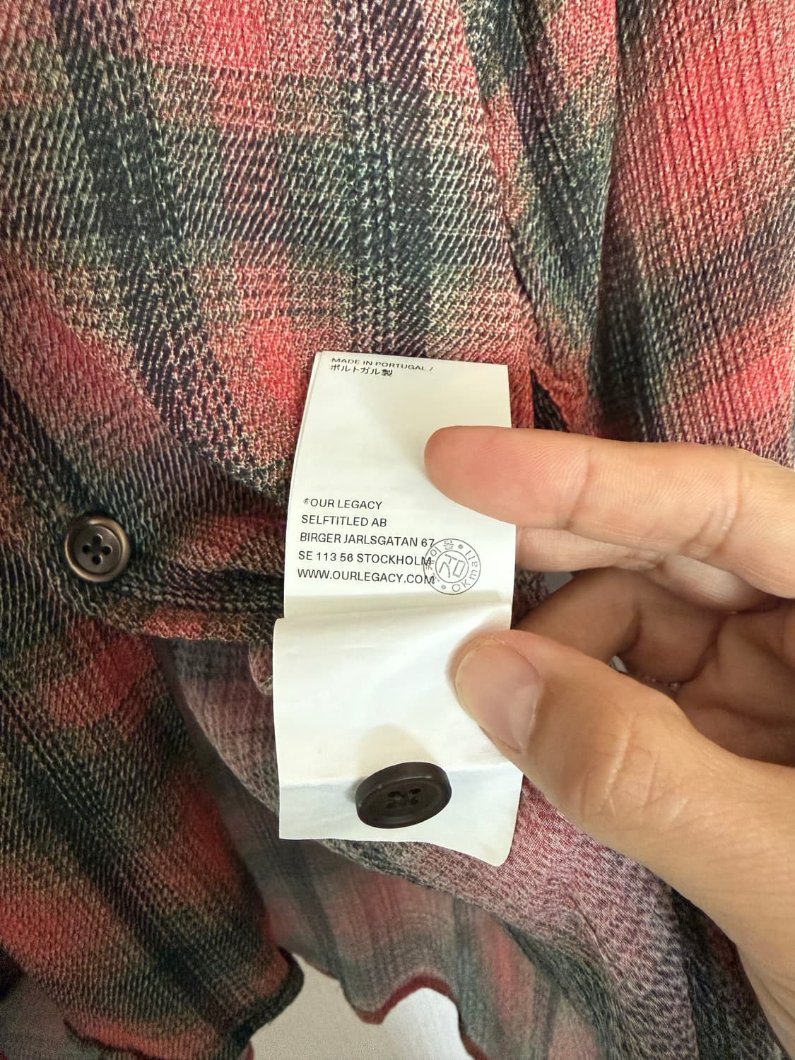 아워레가시 보로우드 빅럼버체크셔츠 46사이즈 상품이미지4