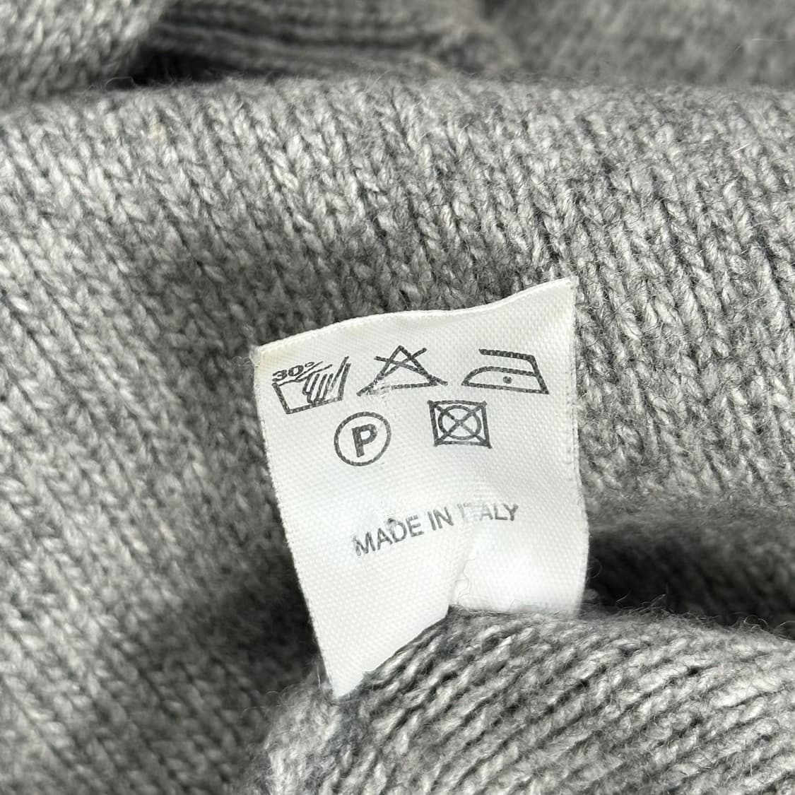 made in ITALY 하프집 모트넥 니트 그레이 L 상품이미지6