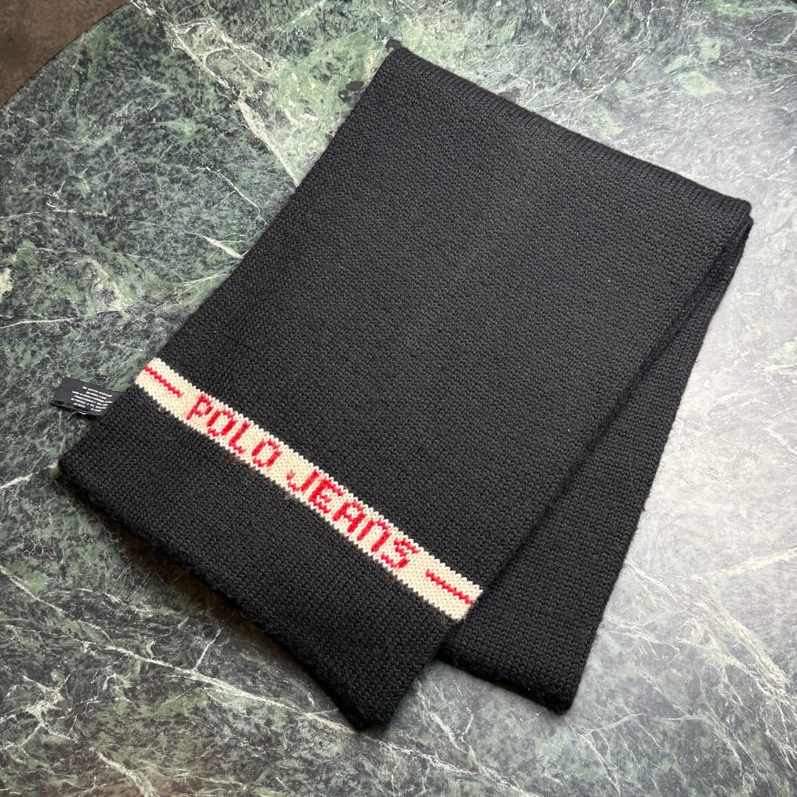 폴로 진스 레터링 울 머플러 목도리 상품이미지1