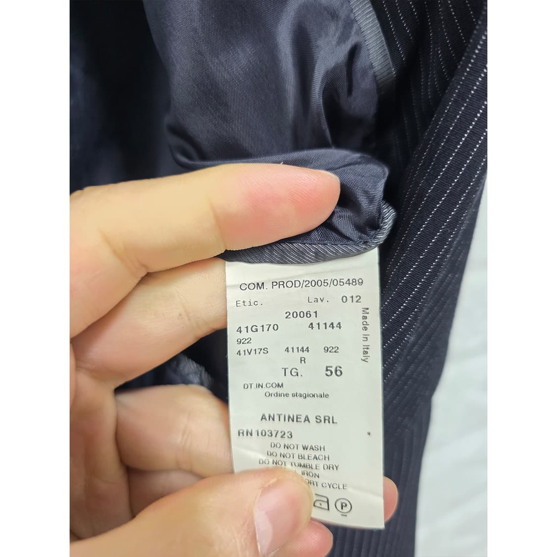 택포) 엠포리오 아르마니 남성 스트라이프 자켓 105 상품이미지3