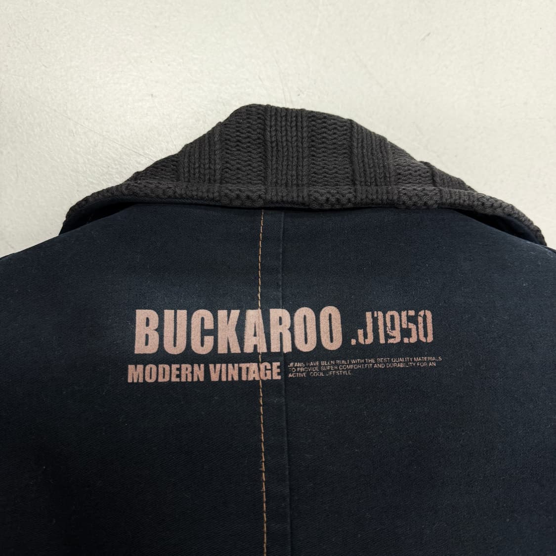 버커루 Y2K 락 펑크 빅로고 퍼 니트집업 상품이미지5