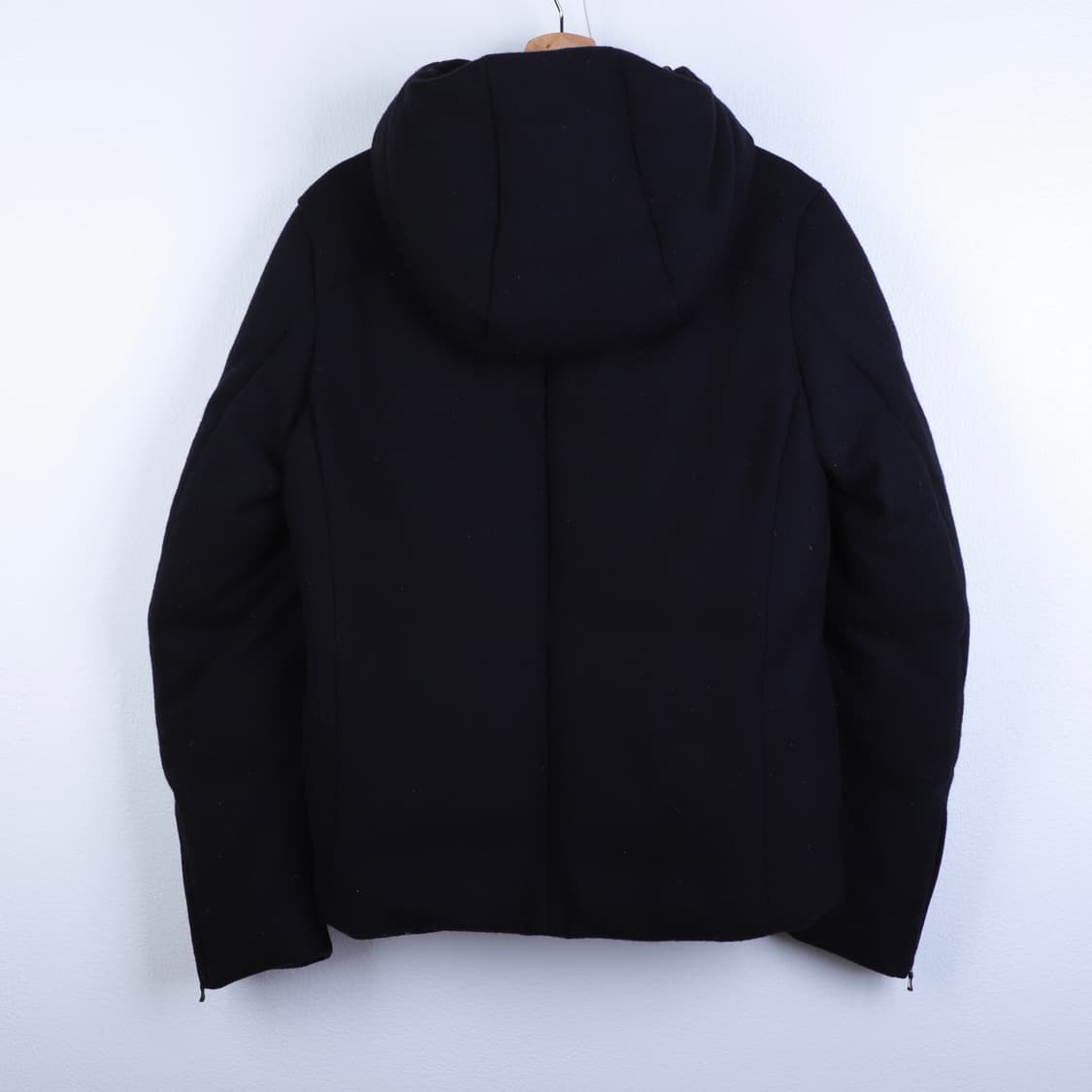 2 / Kazuyuki Kumagai 사선 집업 울 캐시미어 다운 패딩 상품이미지2