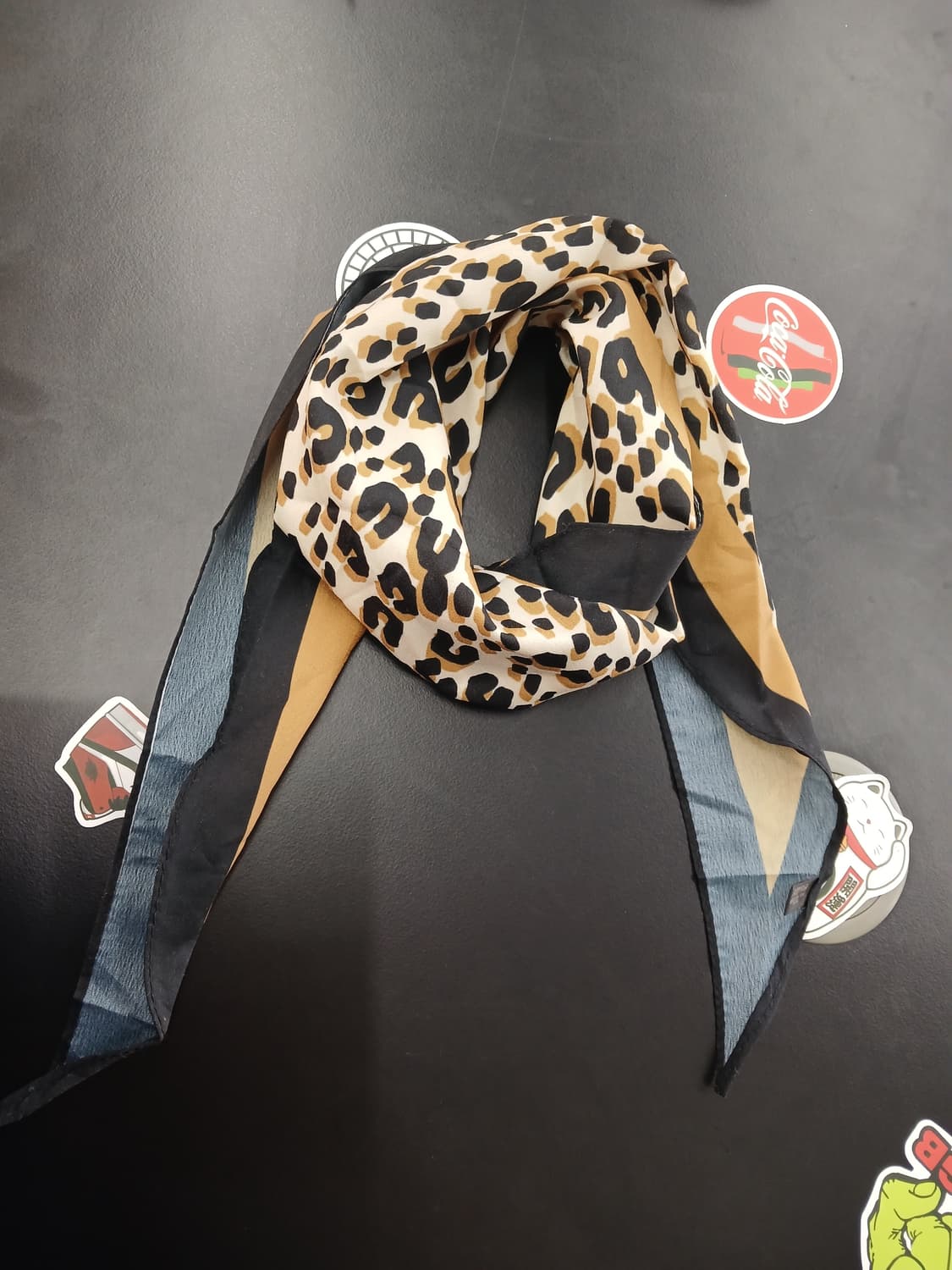 갸루 호피 삼각스카프 상품이미지1