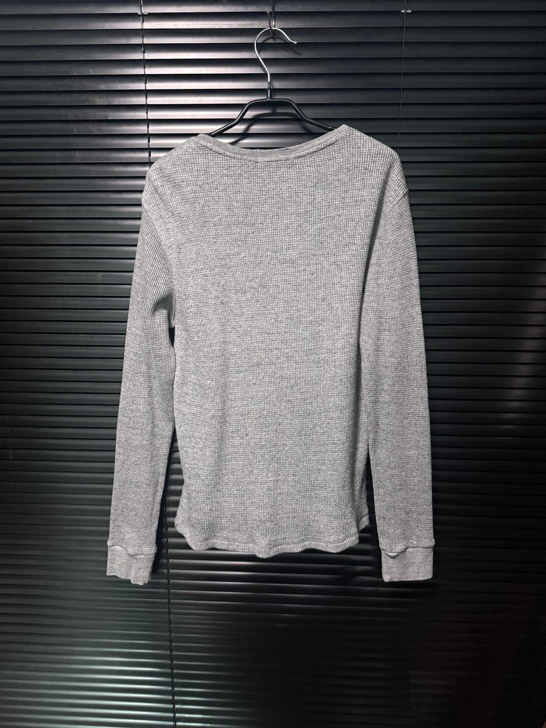 폴로 랄프로렌 회색 그레이 와플 니트 긴팔 티셔츠 롱슬리브리스 L 100 상품이미지5