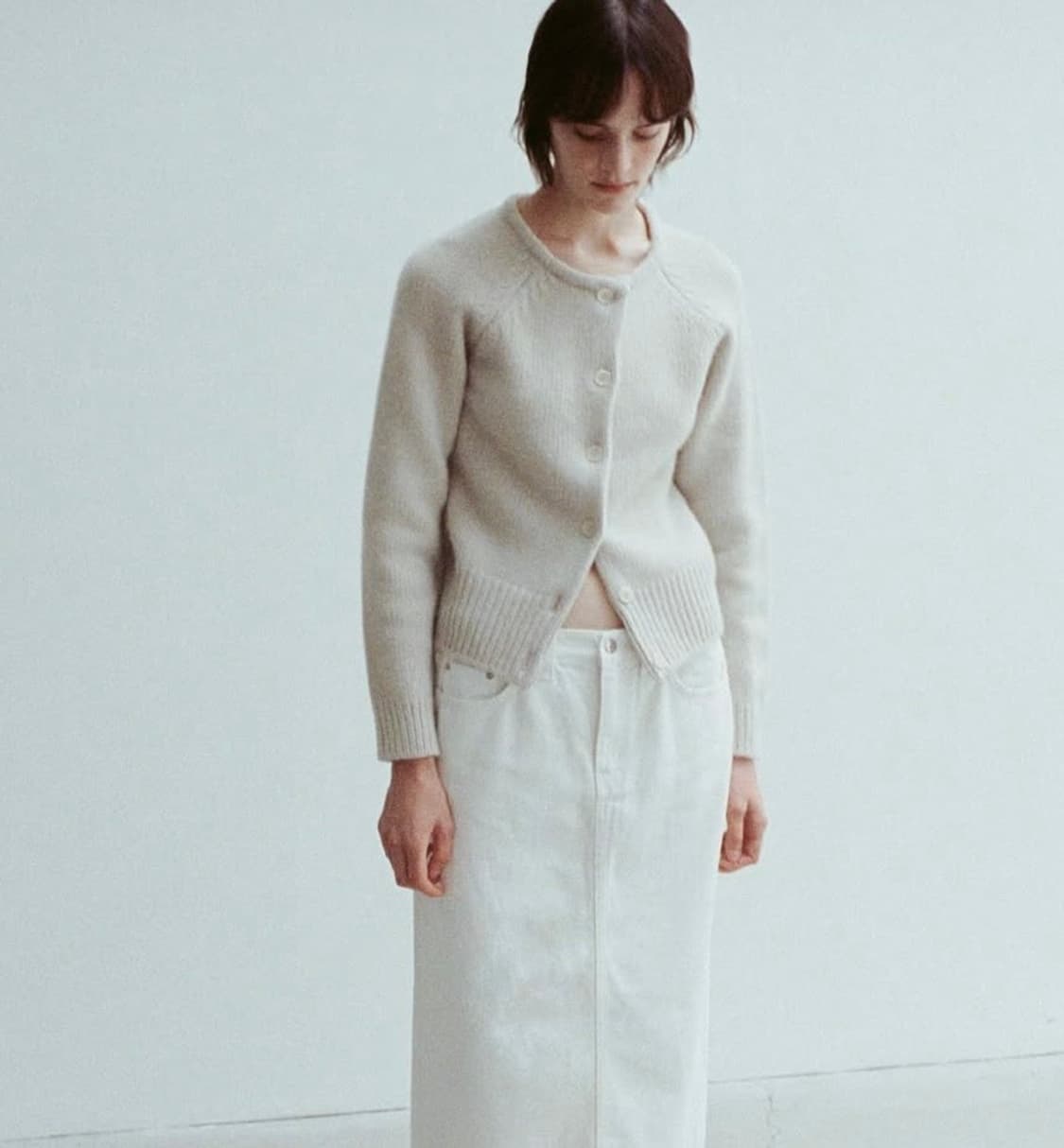 LFM cashmere crew neck cardgan 상품이미지1