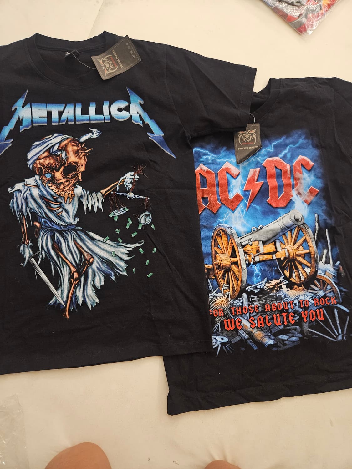 (새상품) 락 티 메탈리카 acdc 반팔 상품이미지1