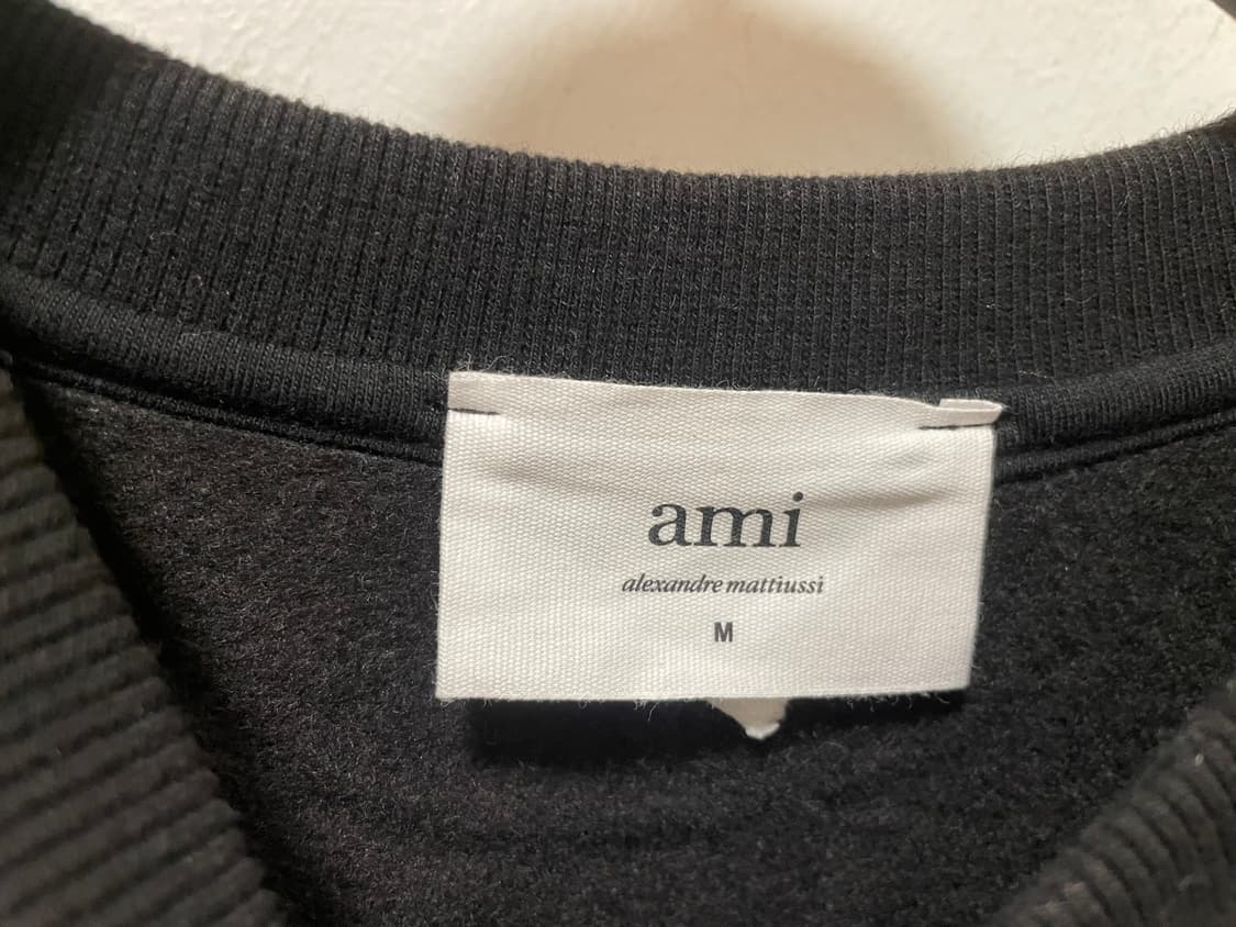 아미 스몰로고 맨투맨 그레이 블랙 M 상품이미지5