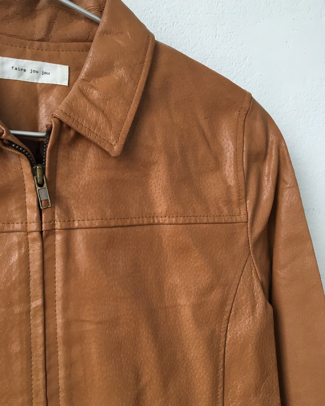 Pig skin leather jacket 상품이미지4
