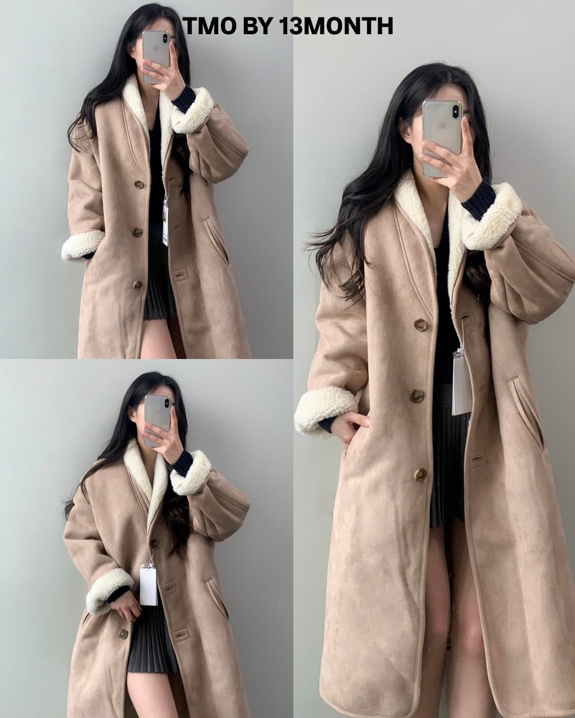 TWO BY 13 MONTH 롱 스웨이드 무스탕 상품이미지1