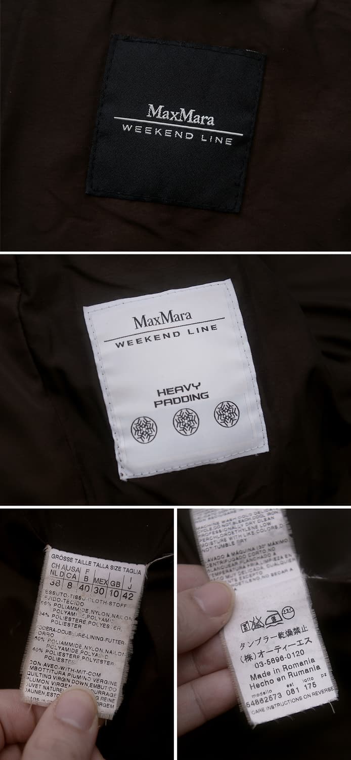 막스마라 하이넥 와이드카라 롱구스다운 패딩 코트 (42 / 55-66) 상품이미지10